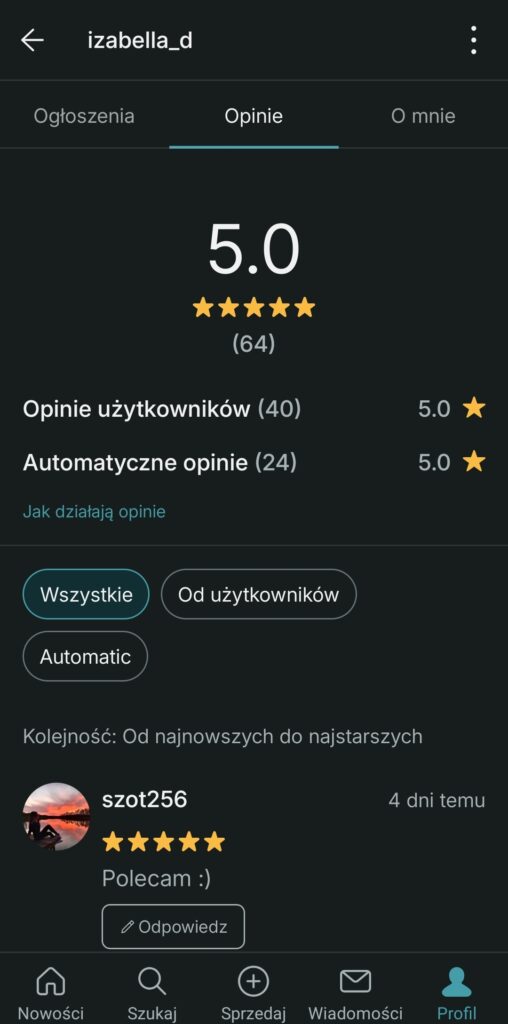 Moje opinie na Vinted Moje opinie na Vinted