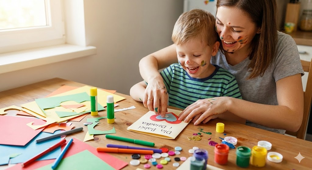 Wspólne robienie laurki